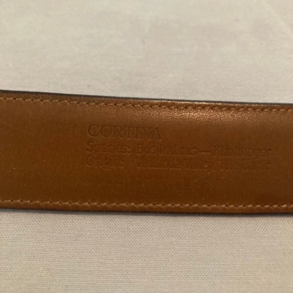 Trafalgar Dark Brown Leather Belt with Gold-Tone Buckle